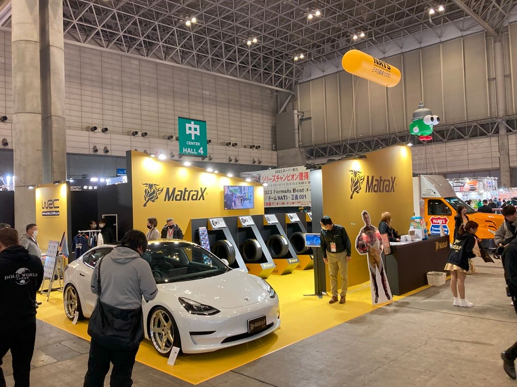 MatraX stand in the Tokyo Auto Salon hall